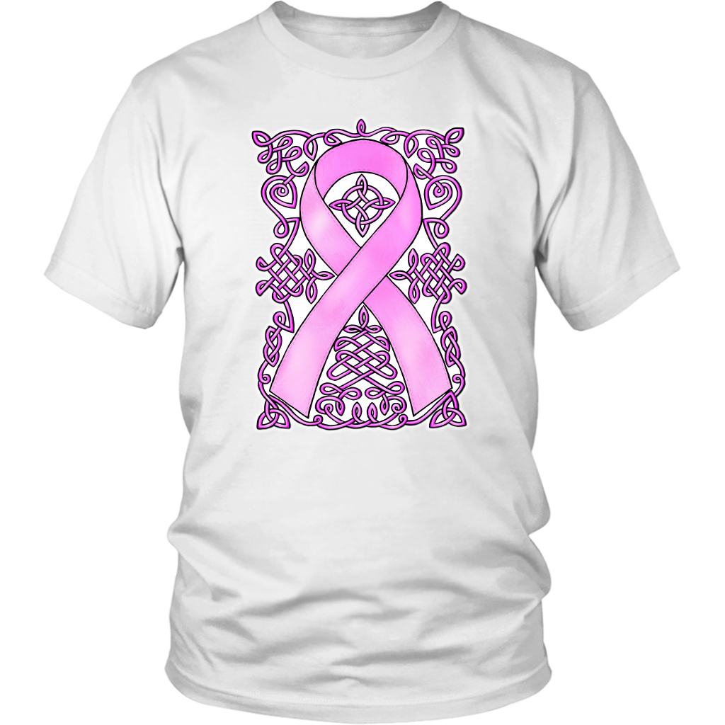 Celtic Art Awareness Ribbon Tee - Pink