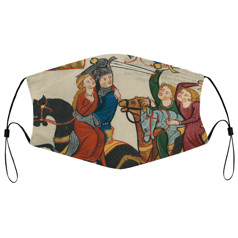 Rescuing M'Lady Medieval Illumination Face Mask