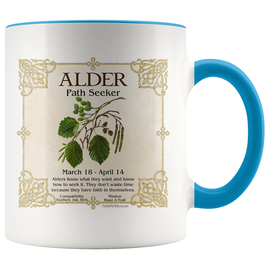 celtic tree zodiac, celtic zodiac, celtic zodiac rowan, celtic zodiac, ash, celtic zodiac alder, celtic zodiac willow, celtic zodiac hawthorn, celtic zodiac oak, celtic zodiac holly, celtic zodiac hazel, celtic zodiac vine, celtic zodiac ivy,  celtic zodiac reed, celtic zodiac elder,  celtic zodiac birch, celtic zodiac coffee mug, celtic zodiac accent mug, celtic knotwork mug,