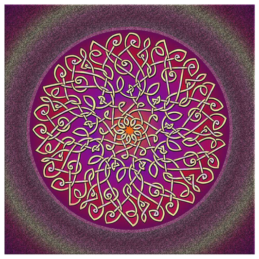 Celtic Art Burst in Sangria Canvas Wall Art