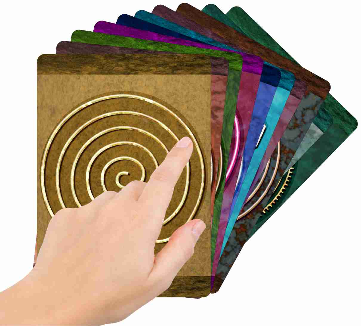 Finger Labyrinth Travel Cards - Mindful Tracing Art for Stress, Anxiety and Attention Management