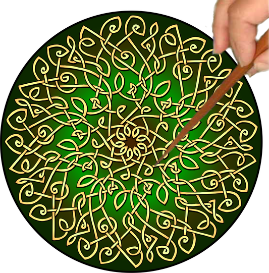 Celtic Burst Mandalynth - Sage - Mindful Tracing Art