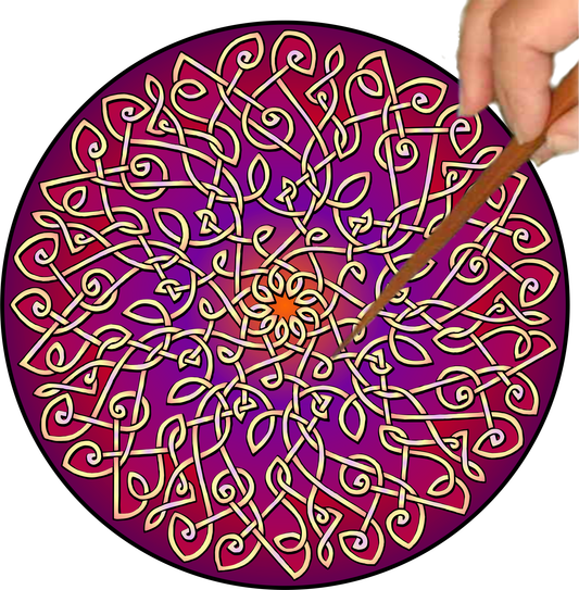 Celtic Burst Mandalynth - Sunrise - Mindful Tracing Art