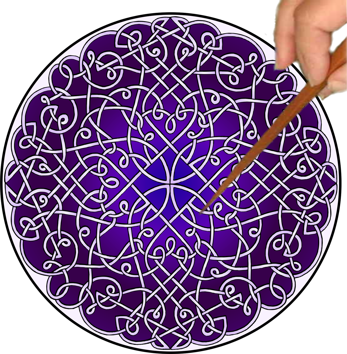 Celtic Curlz Mandalynth - Purple - Mindful Tracing Art