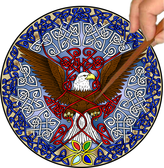 Celtic Eagle Mandalynth - Mindful Tracing Art