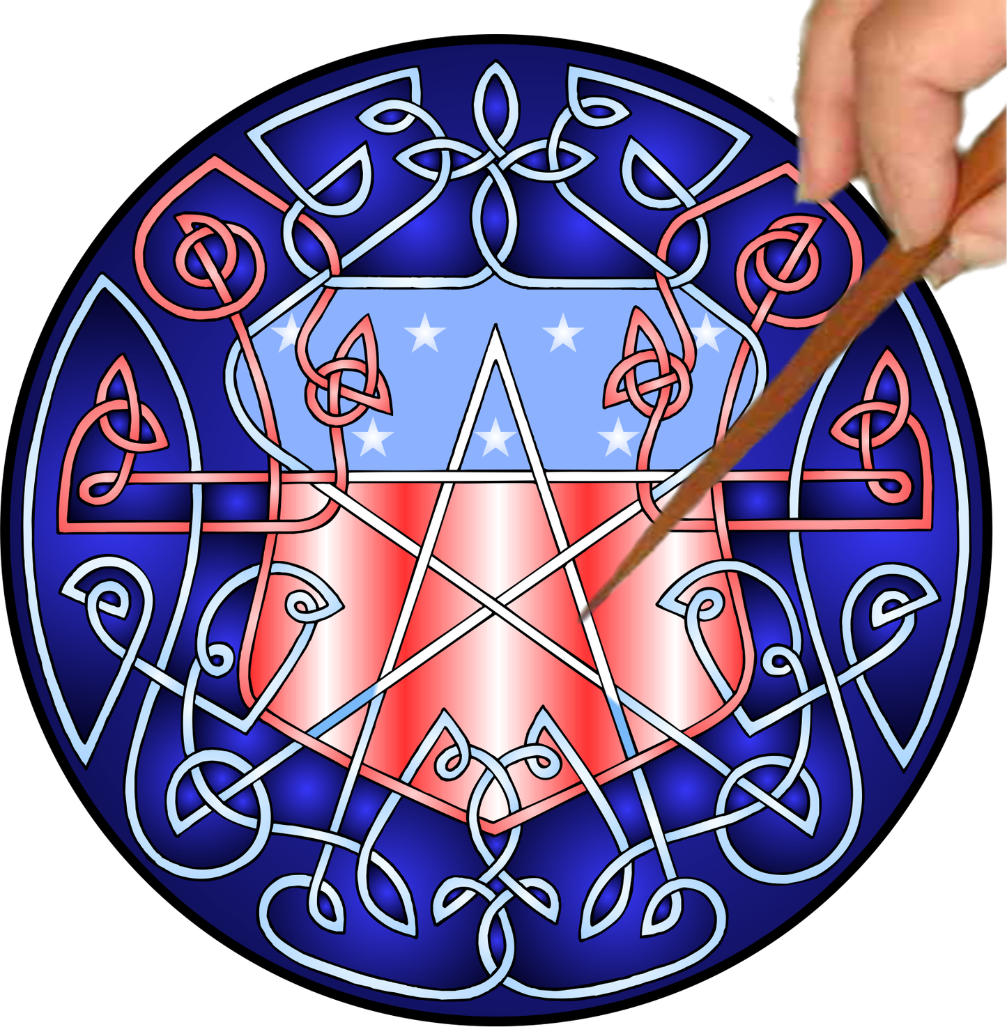 Celtic Star Shield Mandalynth - Mindful Tracing Art for Stress, Anxiety and Attention Management