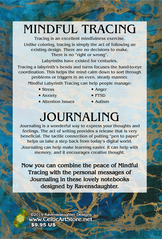 mindful tracing art, labyrinth, finger labyrinth, meditation, mindfulness, therapy, journaling, stress, anxiety, anger, PTSD, ADHD, autism, management