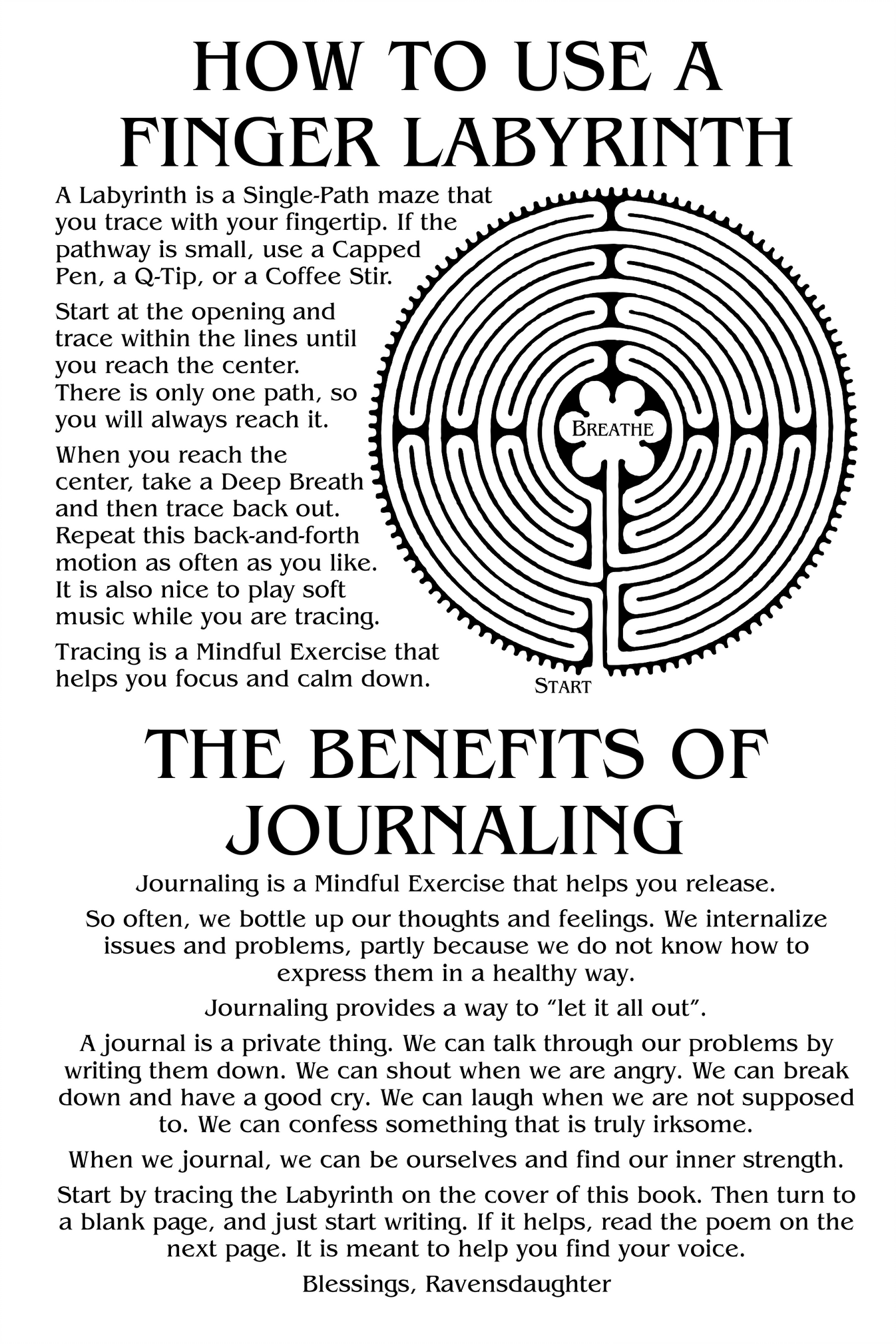 Chartres Cathedral Labyrinth Mindful Tracing Art Journal - Woodlands ...