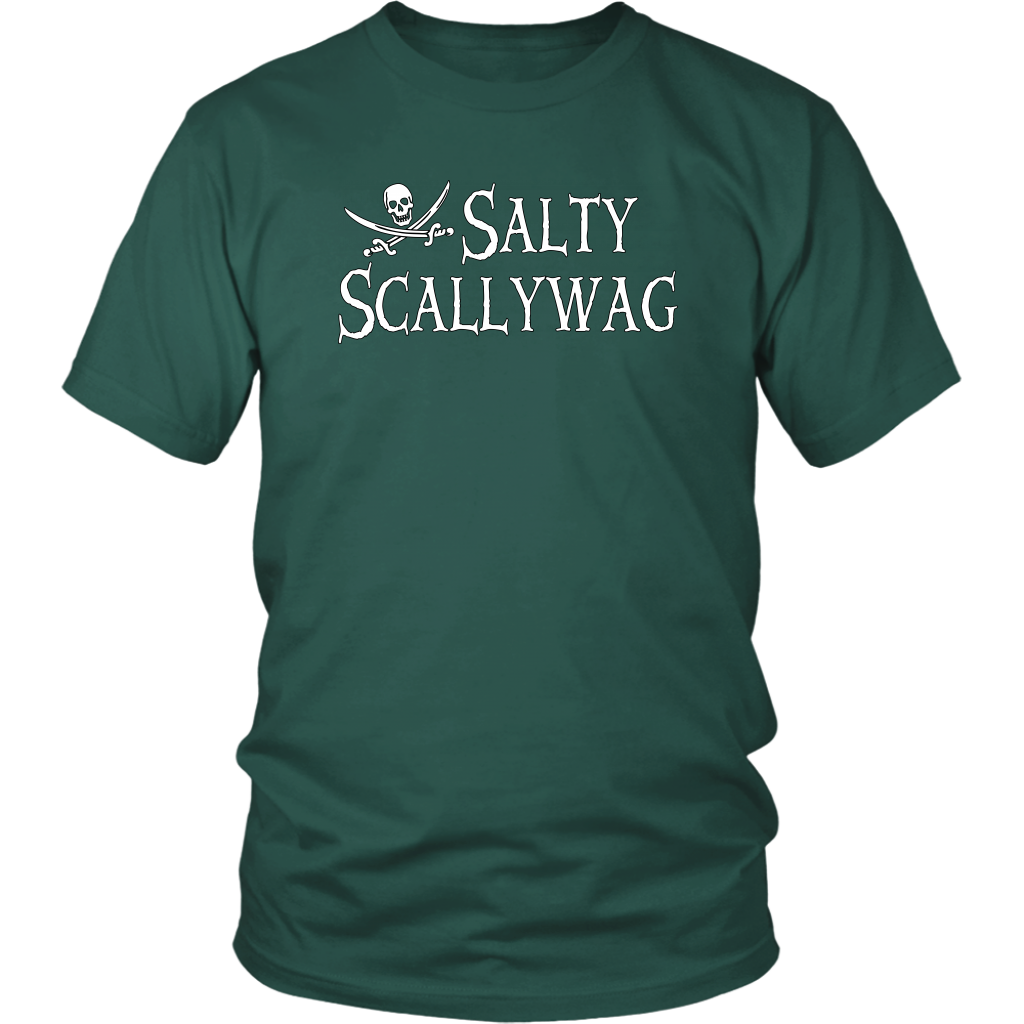 Jolly Roger Salty Scallywag Unisex Pirate T-Shirt