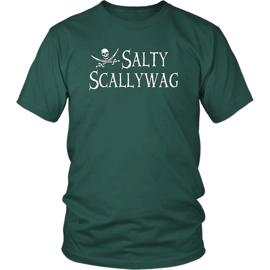 Jolly Roger Salty Scallywag Unisex Pirate T-Shirt