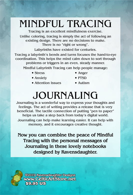 mindful tracing art, labyrinth, finger labyrinth, meditation, mindfulness, therapy, journaling, stress, anxiety, anger, PTSD, ADHD, autism, management