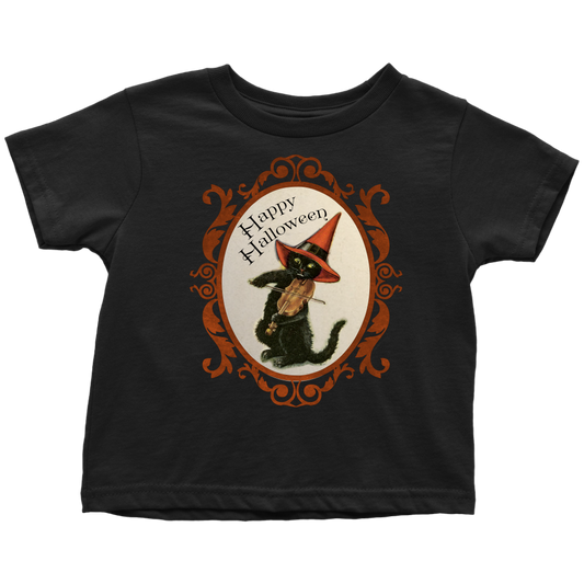 Happy Halloween Vintage Cat and Fiddle T-Shirt for Men, Women and Toddlers