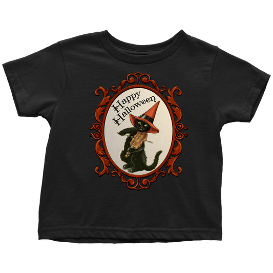 Happy Halloween Vintage Cat and Fiddle Unisex Toddler T-Shirt