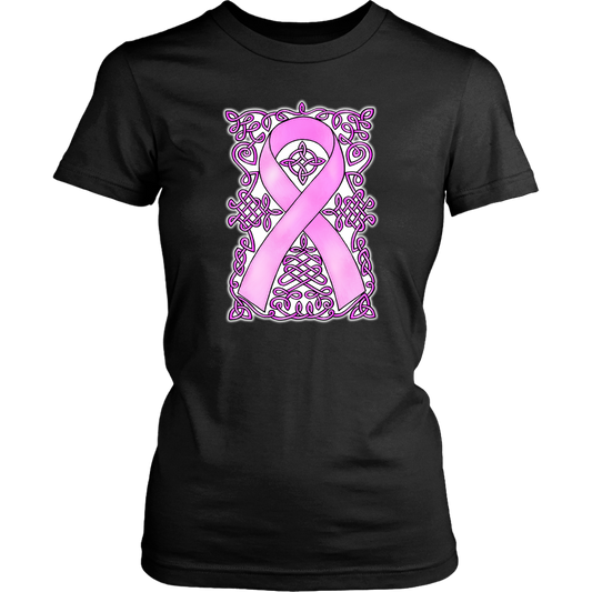 Celtic Art Awareness Ribbon Women's Tee - Pink