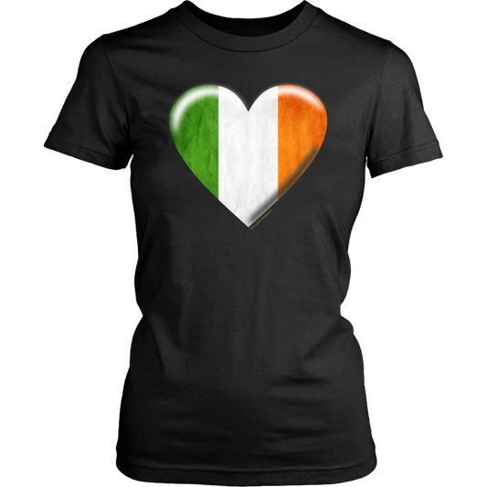 Irish Flag Heart Women's Cotton Tee