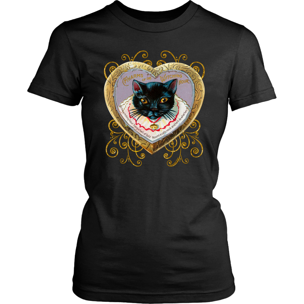 At The Witching Hour Vintage Cat Women's T-Shirt