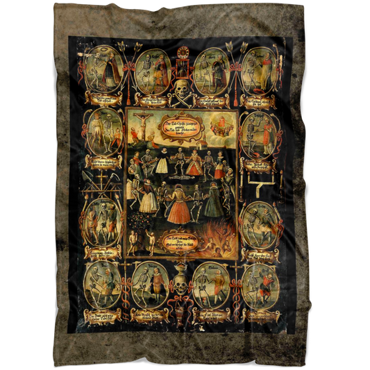 German Danse Macabre Fleece Blanket