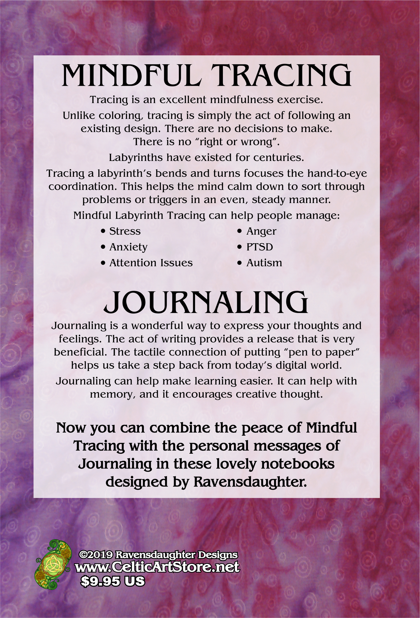 Ely Cathedral Labyrinth Mindful Tracing Art Journal - Soul Stone