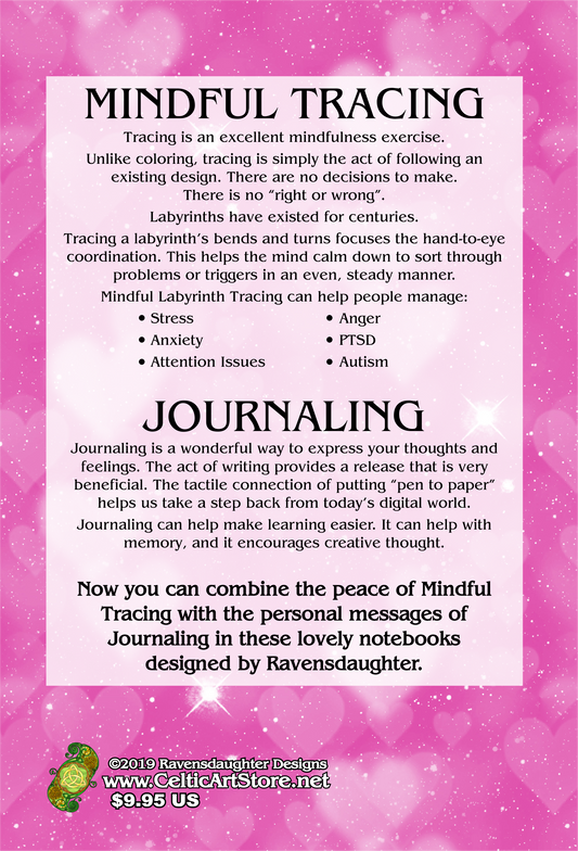 mindful tracing art, labyrinth, finger labyrinth, meditation, mindfulness, therapy, journaling, stress, anxiety, anger, PTSD, ADHD, autism, management