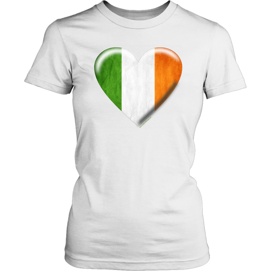 Irish Flag Heart Women's Cotton Tee