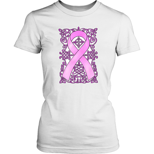 Celtic Art Awareness Ribbon Women's Tee - Pink