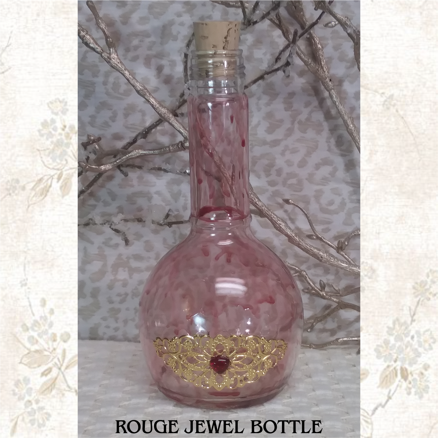 jewel bottle, potion bottle, hand painted, bottle,LARP,wedding,bride,gift,bridal,wedding gift,bridesmaid,bridesmaid gift,role playing,potion,live action role playing,dungeons, dragons,pirate,booty,plunder,renaissance, reenactment