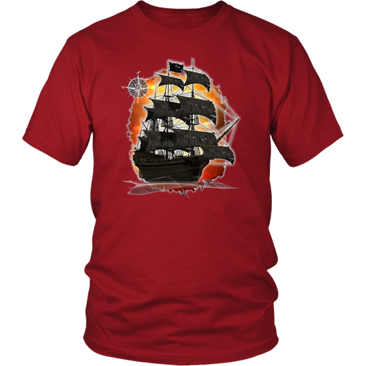 ghost ship, ghost tall ship, pirate ship, pirate art, nebula, pirate tall ship, pirates carribean, pirate star, galaxy, tall ship, compass rose, nautical, pirate captain, pirate wench, pirate scallywag, pirate shirt, pirate t-shirt