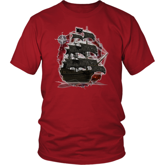 ghost ship, ghost tall ship, pirate ship, pirate art, nebula, pirate tall ship, pirates carribean, pirate star, galaxy, tall ship, compass rose, nautical, pirate captain, pirate wench, pirate scallywag, pirate shirt, pirate t-shirt