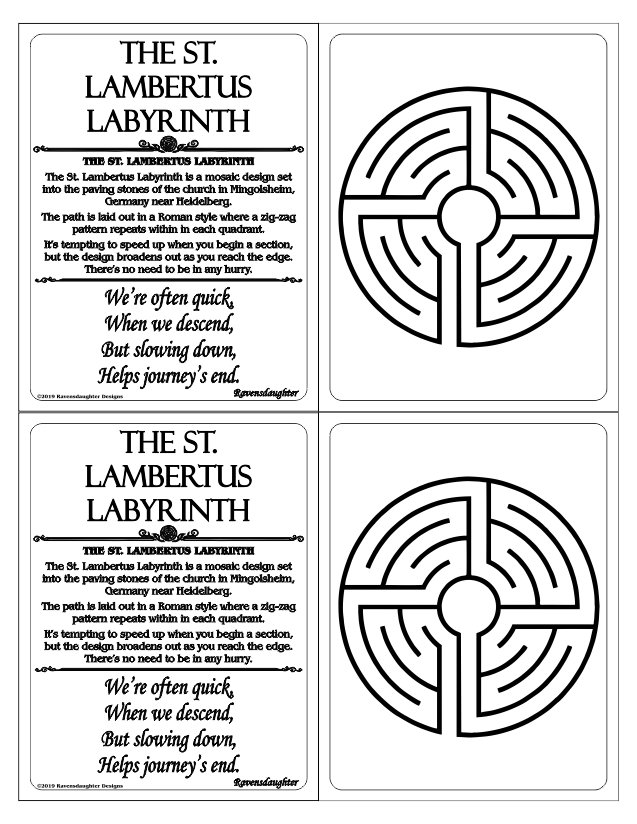 St. Lambertus Finger Labyrinth Digital Download – Celtic Art Store ...