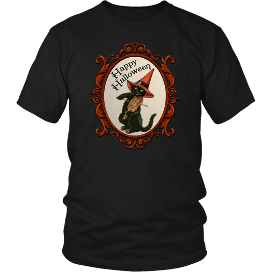 Happy Halloween Vintage Cat and Fiddle Unisex T-Shirt