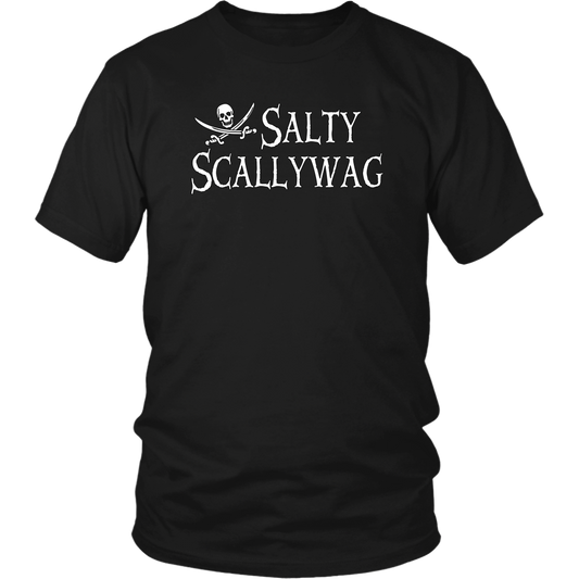Jolly Roger Salty Scallywag Unisex Pirate T-Shirt