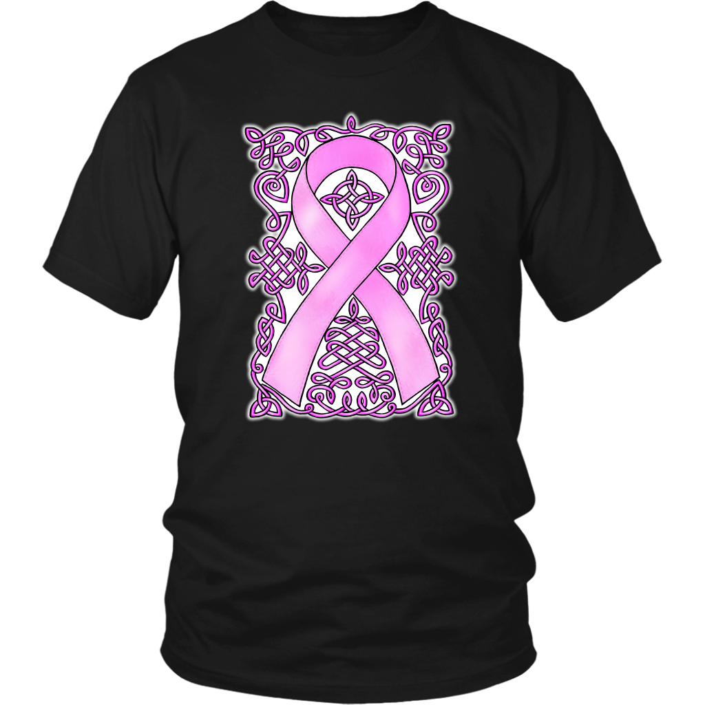 Celtic Knot Art Awareness Ribbon - Pink Unisex T-Shirt