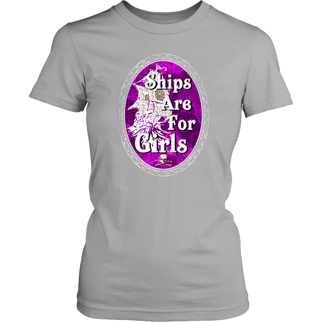 Ships Are For Girls Nautical Pirate Women's Tee