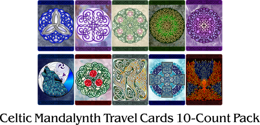 Celtic Mandalynth Travel Cards - Mindful Tracing Art for Stress, Anxiety and Attention Management