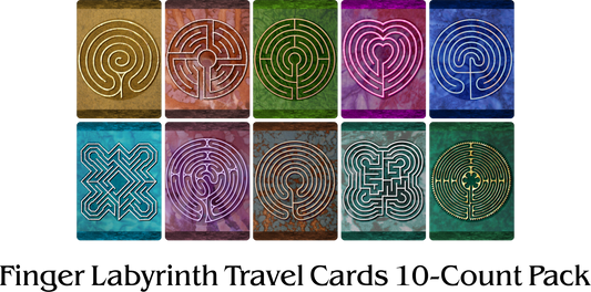 Finger Labyrinth Travel Cards - Mindful Tracing Art for Stress, Anxiety and Attention Management