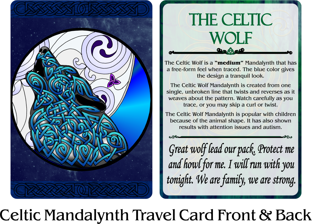 Celtic Mandalynth Travel Cards - Mindful Tracing Art for Stress, Anxiety and Attention Management