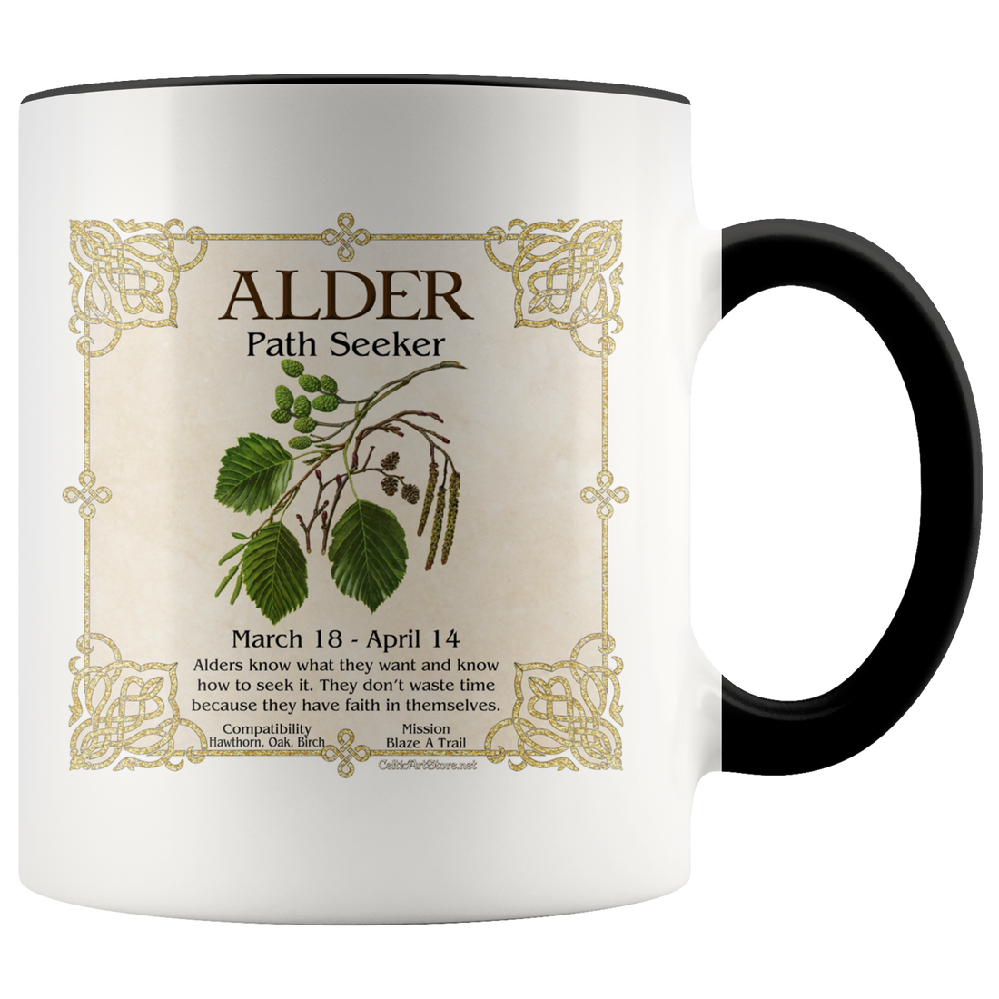 Celtic Tree Zodiac Coffee Mug Alder Celtic Art Store by Ravensdaughter