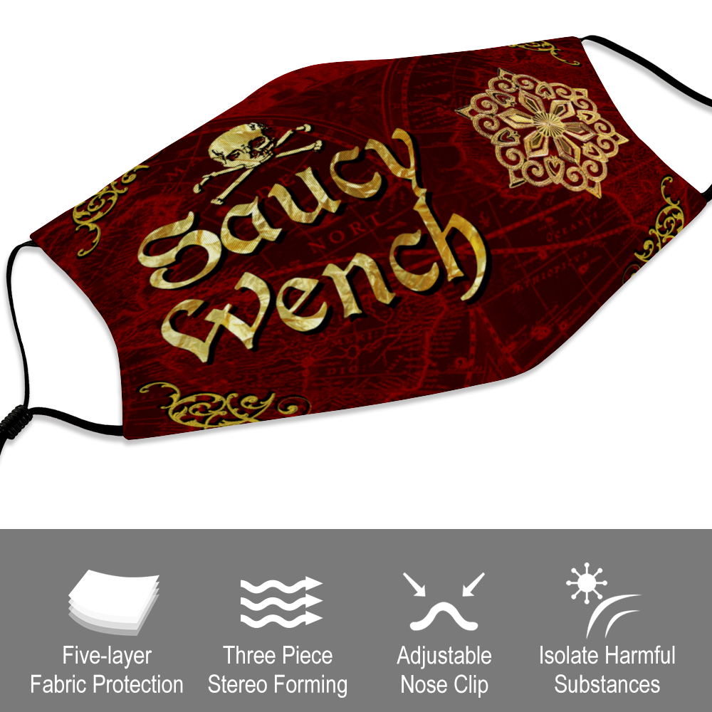 pirate, wench, lass, woman, women, red, burgundy, gold