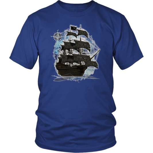 ghost ship, ghost tall ship, pirate ship, pirate art, nebula, pirate tall ship, pirates carribean, pirate star, galaxy, tall ship, compass rose, nautical, pirate captain, pirate wench, pirate scallywag, pirate shirt, pirate t-shirt