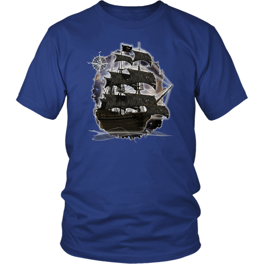 ghost ship, ghost tall ship, pirate ship, pirate art, nebula, pirate tall ship, pirates carribean, pirate star, galaxy, tall ship, compass rose, nautical, pirate captain, pirate wench, pirate scallywag, pirate shirt, pirate t-shirt,