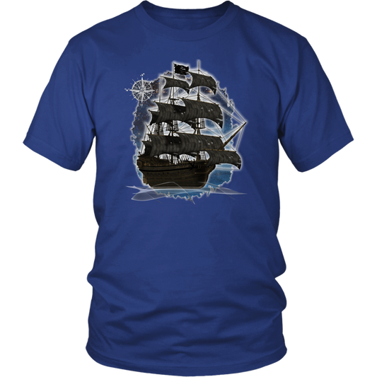 ghost ship, ghost tall ship, pirate ship, pirate art, nebula, pirate tall ship, pirates carribean, pirate star, galaxy, tall ship, compass rose, nautical, pirate captain, pirate wench, pirate scallywag, pirate shirt, pirate t-shirt