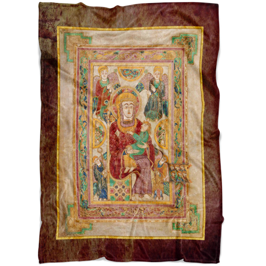 Kells, Book of Kells, Celtic Art, Celtic Illumination, Medieval Illumination, Trinity College, Celtic, Irish Art, Irish,   Fleece Blanket, Art Blanket, Celtic Blanket