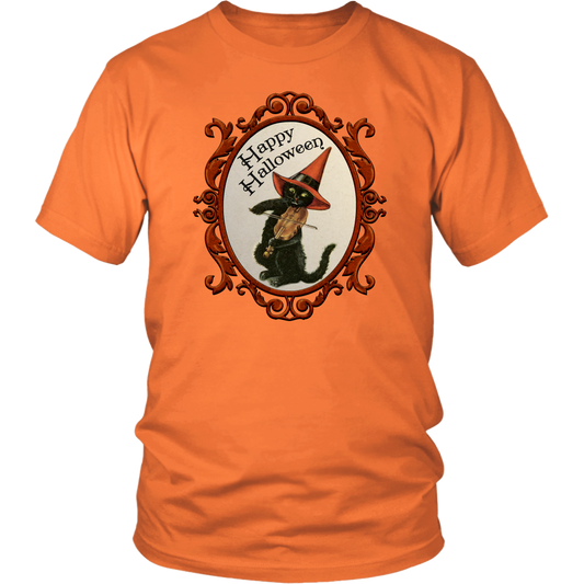 Happy Halloween Vintage Cat and Fiddle Unisex T-Shirt