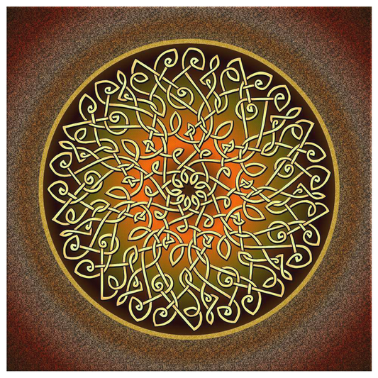 Celtic Art Burst in Autumn Canvas Wall Art