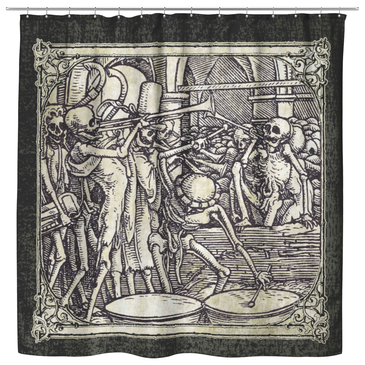 The Bones Of All Men - Hans Holbein Shower Curtain