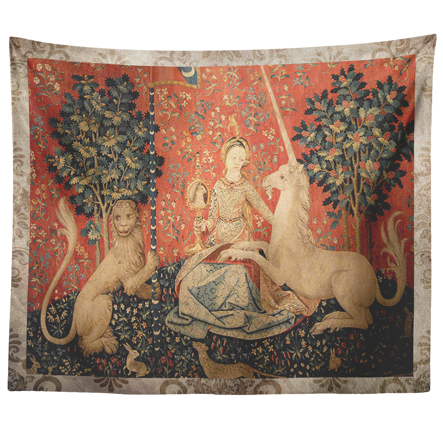 Unicorn Tapestry Wall Hanging - Medieval Tapestry - Medieval Decor