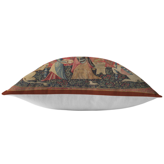 unicorn, tapestry, unicorn tapestry, unicorn tapestries, lady and unicorn, medieval tapestry, unicorn tapestries, medieval, middle ages, renaissance, Cluny Museum, lion, noble lady, maid, mille fleurs, thousand flowers, Flanders