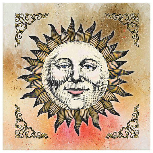 renaissance sun, renaissance art, old world sun, sun woodcut, medieval sun, renaissance woodcut, medieval woodcut