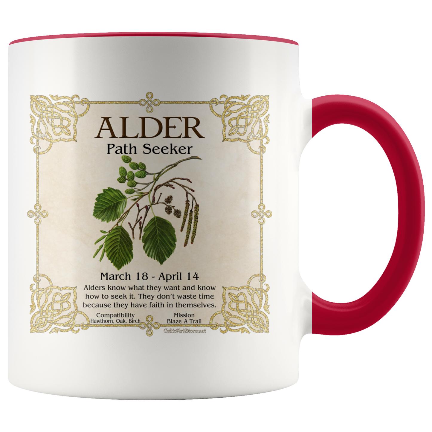 celtic tree zodiac, celtic zodiac, celtic zodiac rowan, celtic zodiac, ash, celtic zodiac alder, celtic zodiac willow, celtic zodiac hawthorn, celtic zodiac oak, celtic zodiac holly, celtic zodiac hazel, celtic zodiac vine, celtic zodiac ivy,  celtic zodiac reed, celtic zodiac elder,  celtic zodiac birch, celtic zodiac coffee mug, celtic zodiac accent mug, celtic knotwork mug,