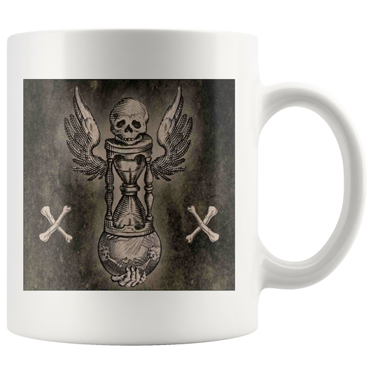 Danse Macabre Winged Hourglass Accent Mug